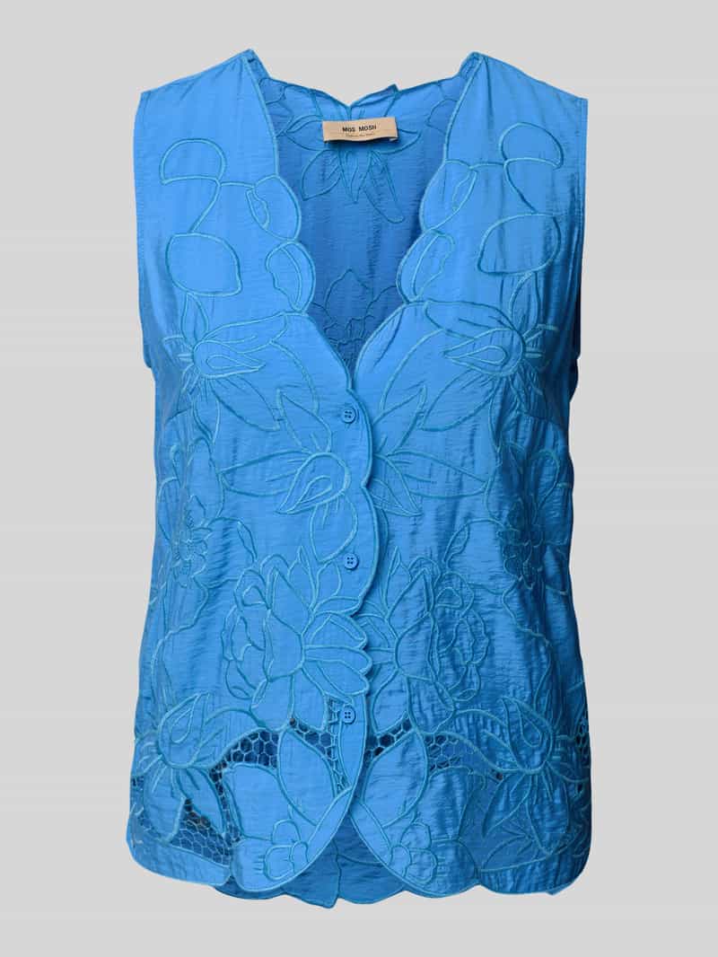 MOS MOSH Regular fit blousetop met V-hals model 'Daima'