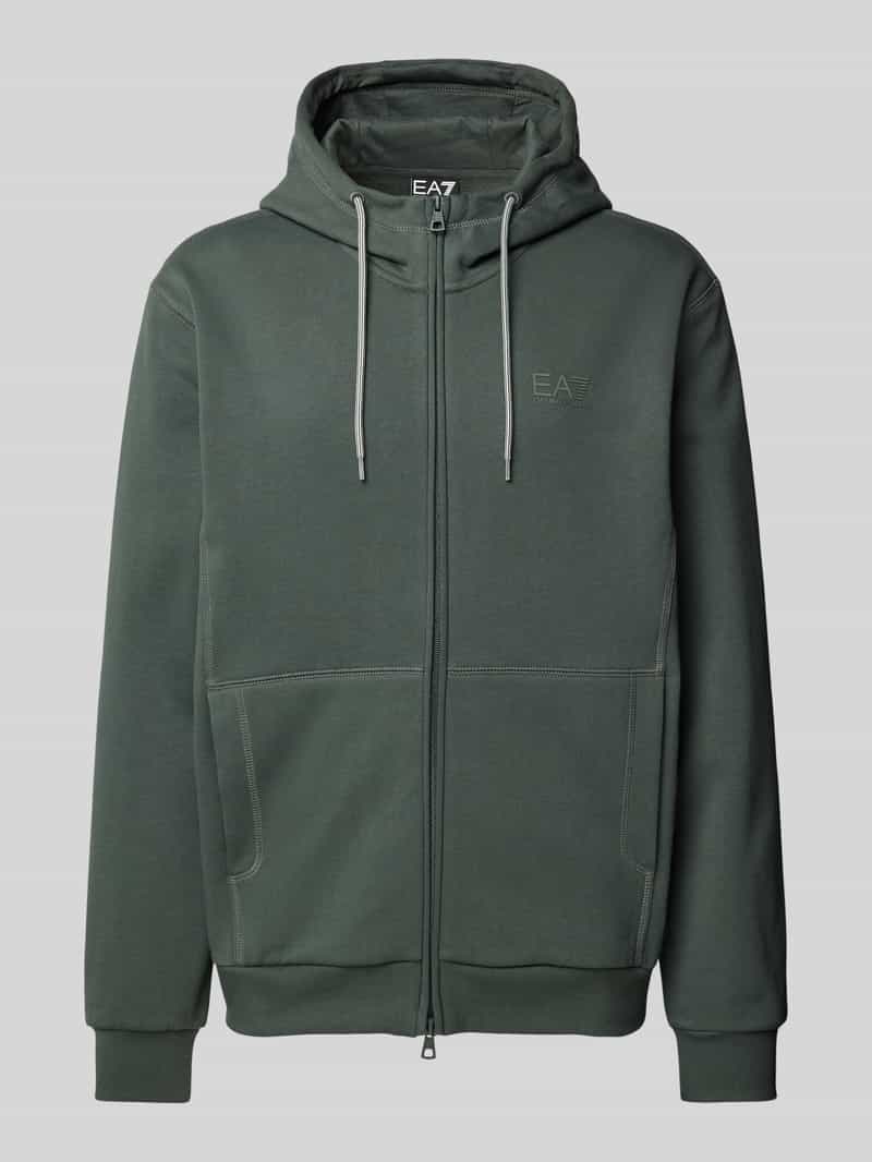 EA7 Emporio Armani Sweatjack met tweewegsritssluiting model 'TRAIN VISIBILTY'