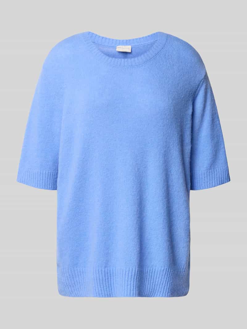 milano italy Oversized gebreide pullover met ronde hals