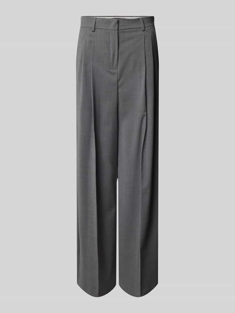 Weekend Max Mara Wide leg bandplooibroek van zuivere scheerwol model 'ADELFI'
