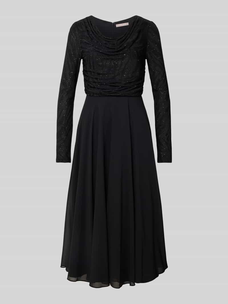 Christian Berg Cocktail Cocktailjurk met ronde hals