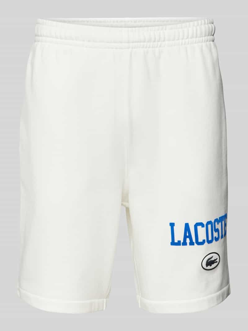 Lacoste Sweatshorts met labelprint