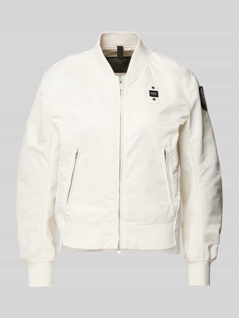 Blauer Usa Bomberjack met ritszakken model 'LAURIE'