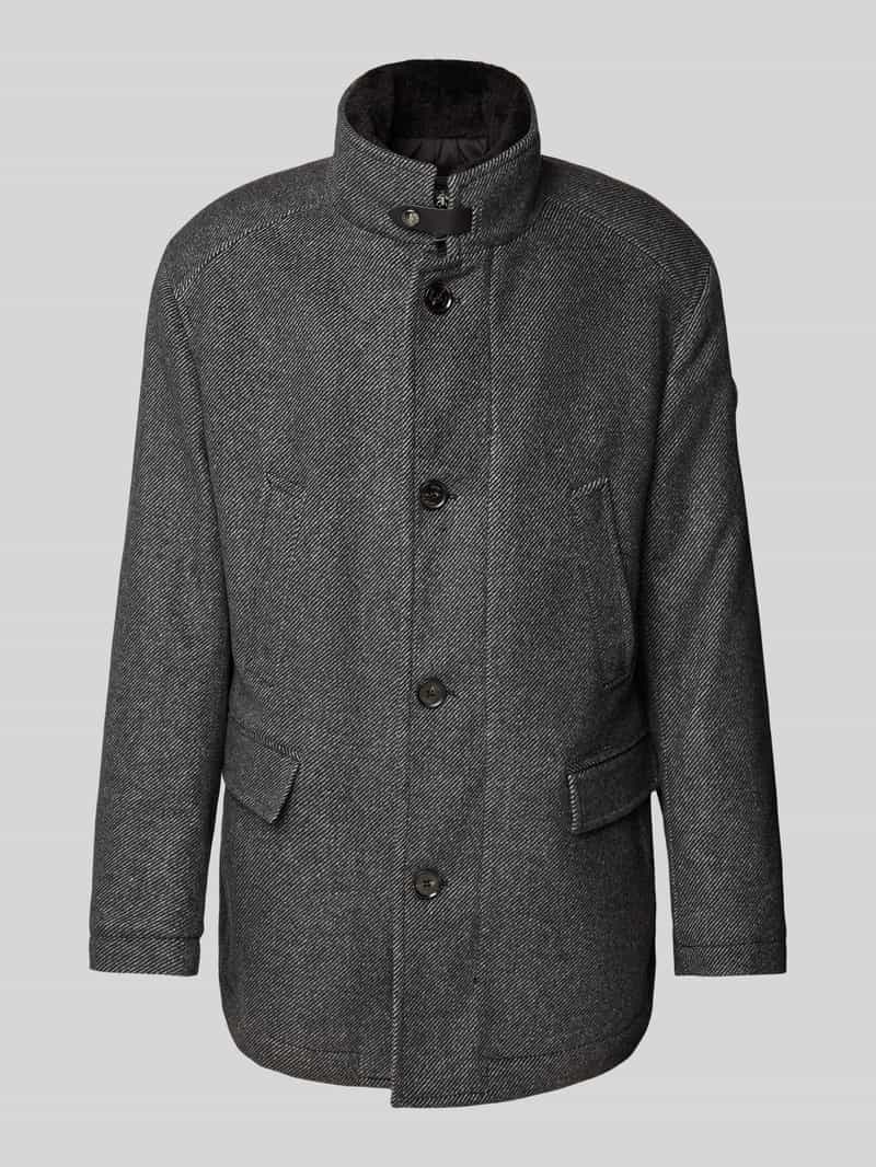 JOOP! Collection Lange wollen jas met opstaande kraag model 'Gary'