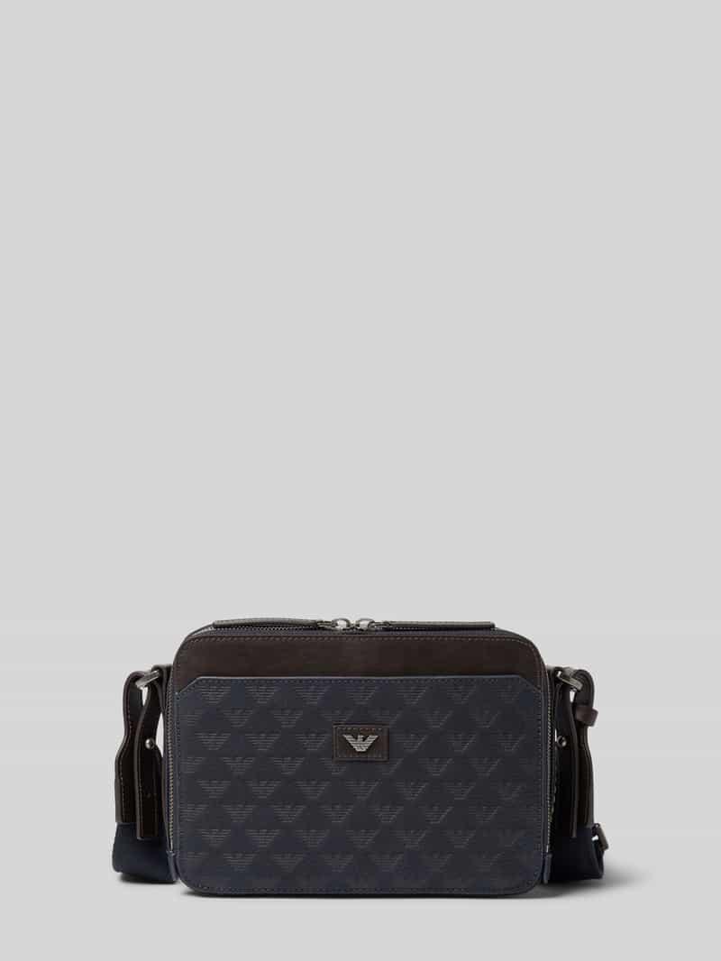 Emporio Armani Herren Umhängetasche Mit Logo-Muster In Marine Größe 1 
