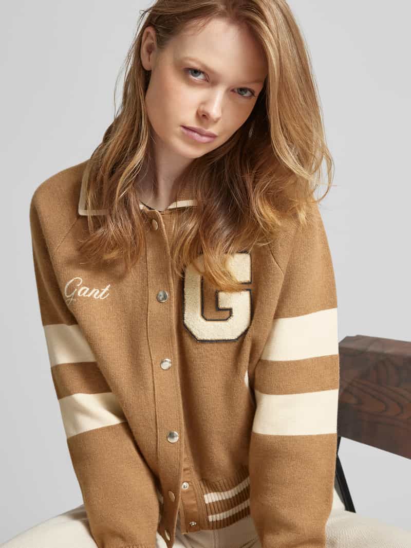 Gant Cardigan met labelstitching
