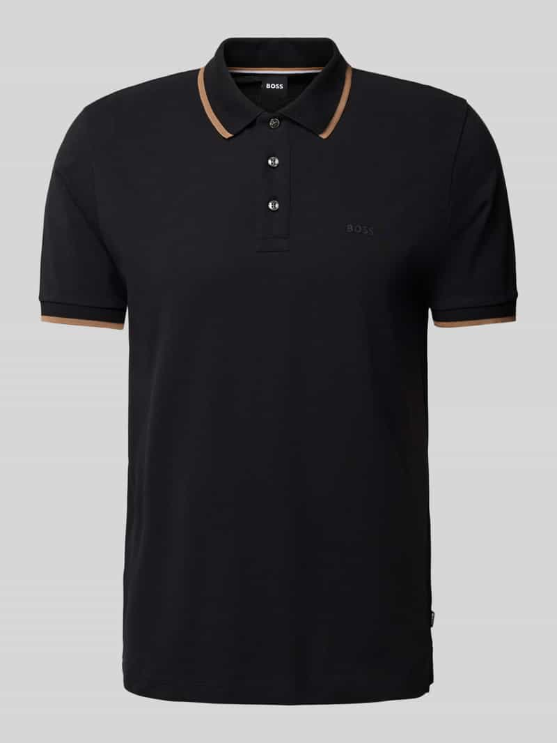 Boss Poloshirt met contraststrepen model 'Parlay'