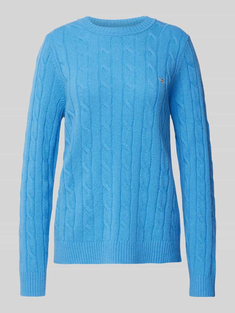 Gant Gebreide pullover met kabelpatroon