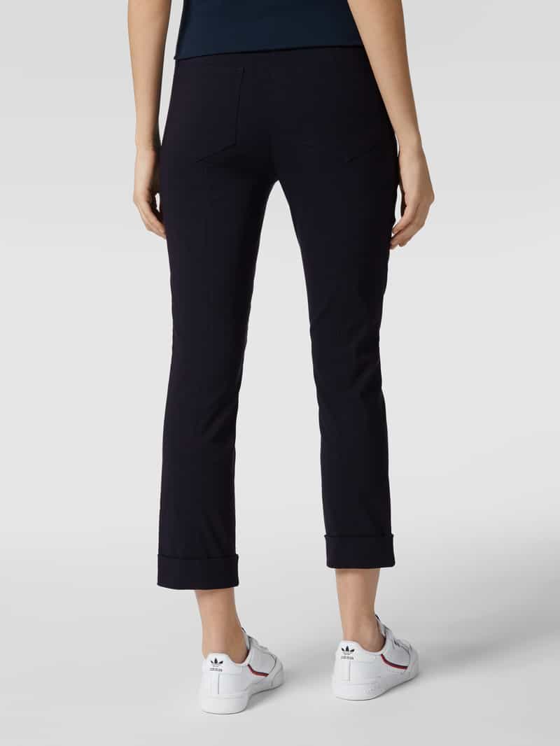 Slim fit stoffen broek met elastische band STEHMANN