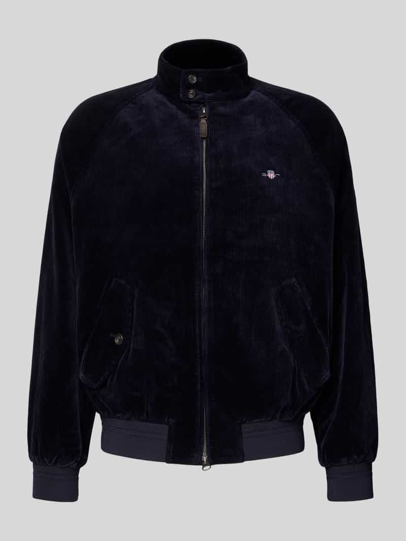 Gant Jack van corduroy met opstaande kraag en labelstitching