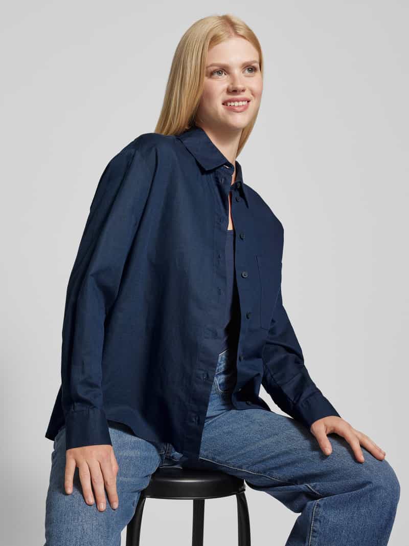 Marc O'Polo DENIM Linnen blouse met borstzak