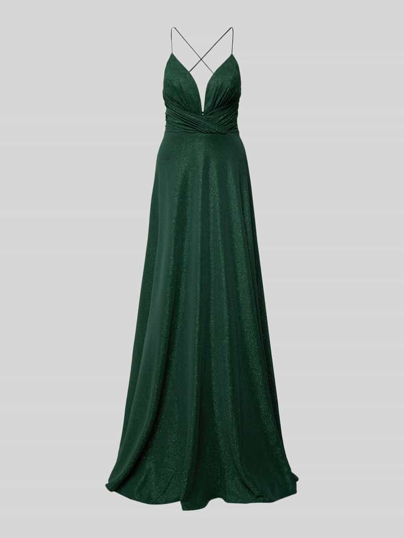 luxuar Regular fit avondjurk in glitterlook