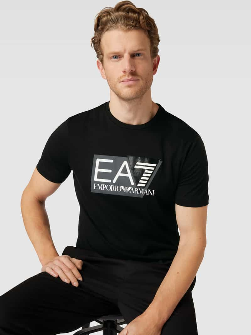 EA7 Emporio Armani T-shirt met labelprint