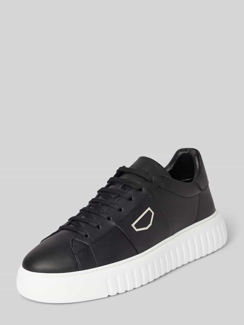 Antony Morato Leren sneakers met labelapplicatie