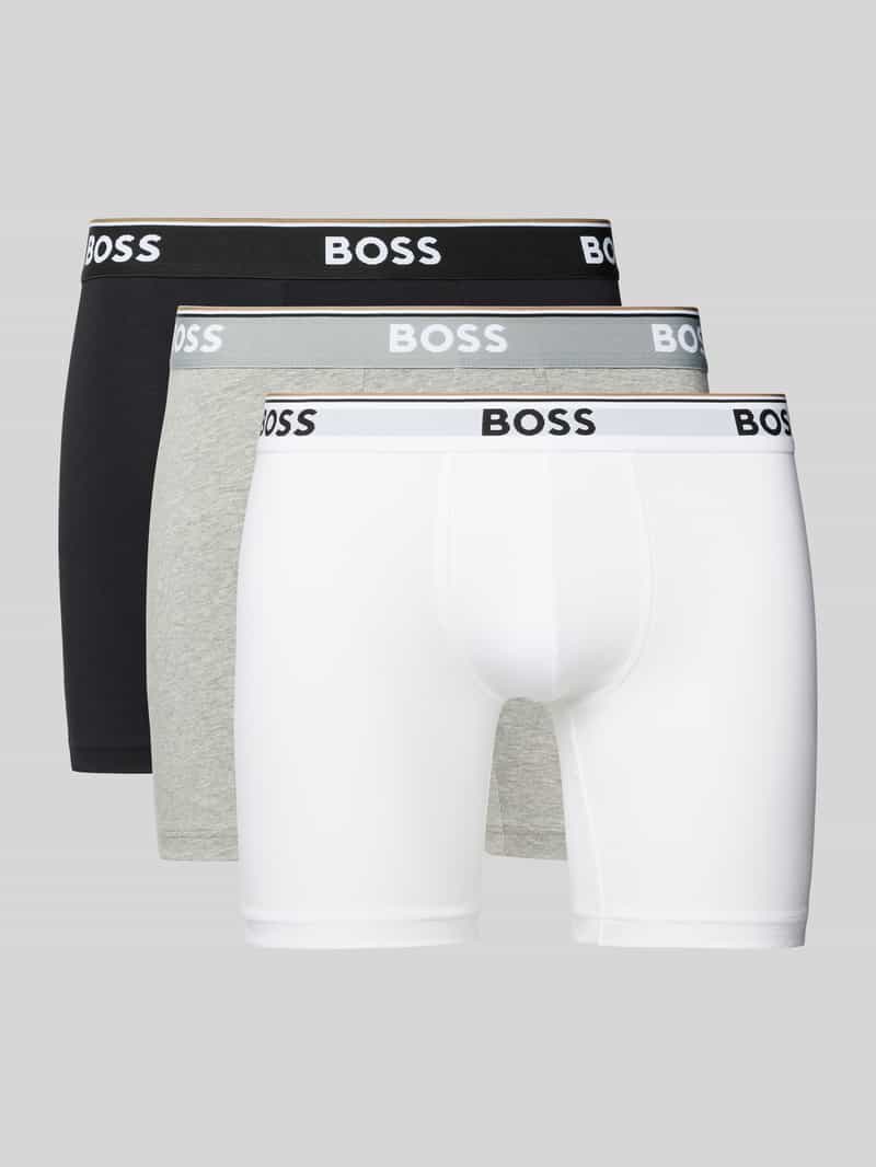 Boss Boxershort met elastische logoband in een set van 3 stuks