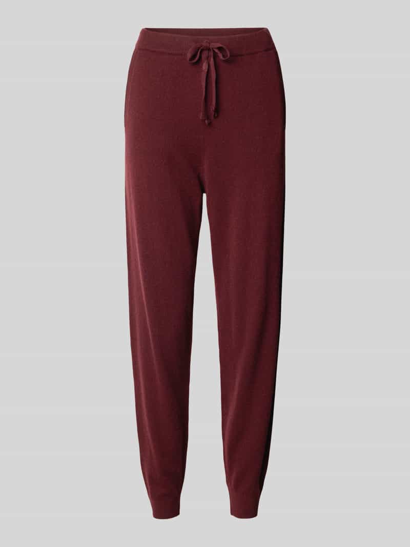 Jake*s Casual Joggingbroek van kasjmier met elastische band