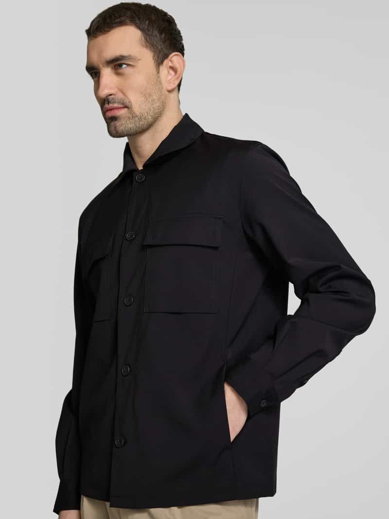 Antony Morato Regular fit overhemdjack met paspelzakken op de borst