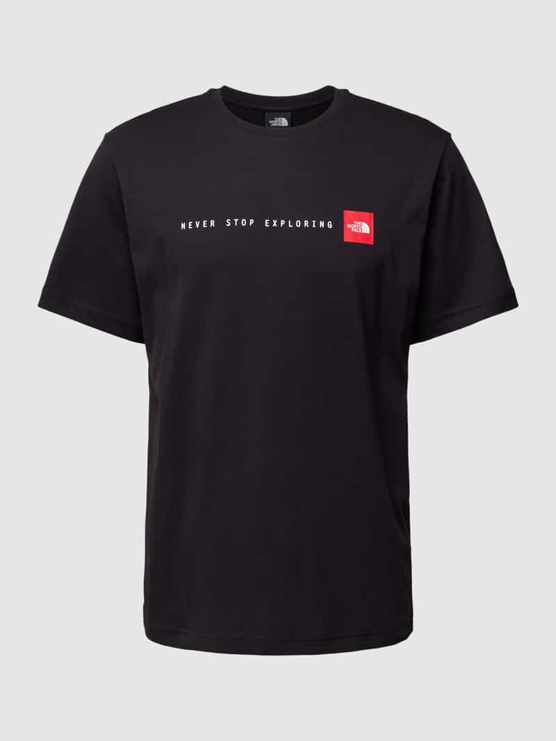The North Face T-shirt met labelprint model 'NEVER STOP EXPLORIN'