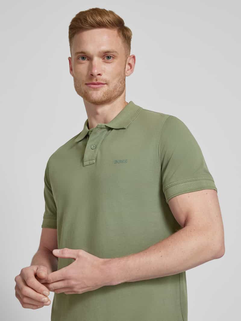 Boss Orange Regular fit poloshirt met labelprint model 'Prime'