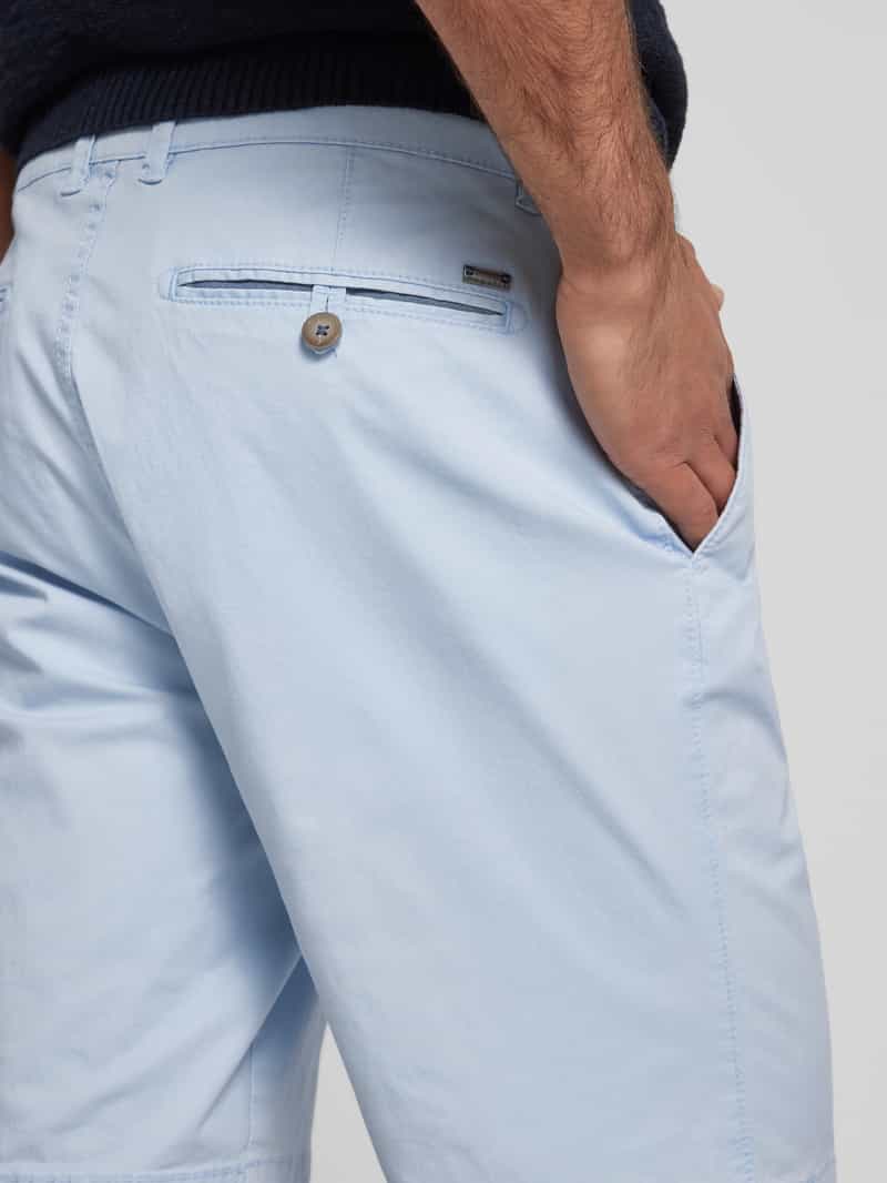 Bugatti Regular fit korte chino met ceintuurlussen model 'Flat'
