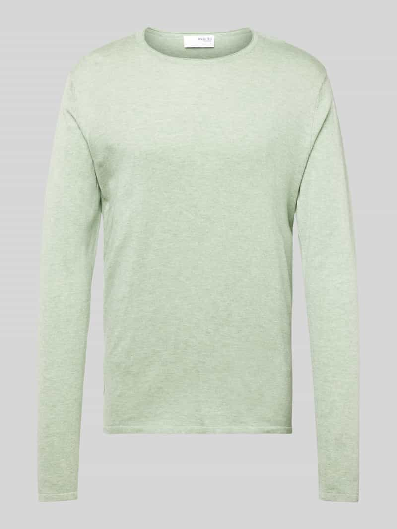 Selected Homme Gebreide pullover met ronde hals, model 'Rome'