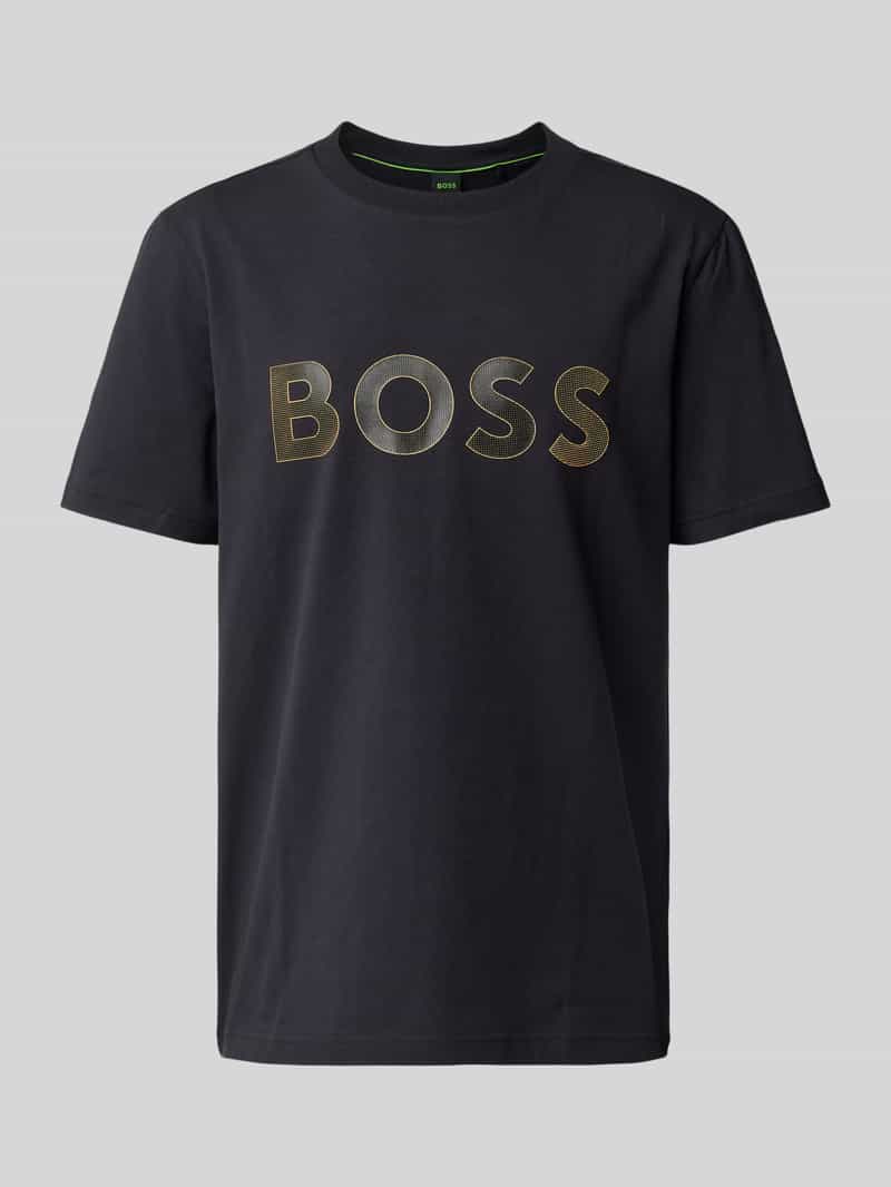 BOSS Green T-shirt met labelprint