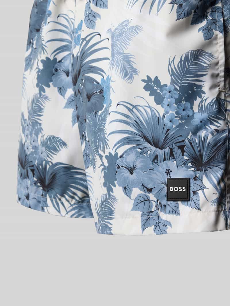 Boss Regular fit zwembroek met mesh-inzet