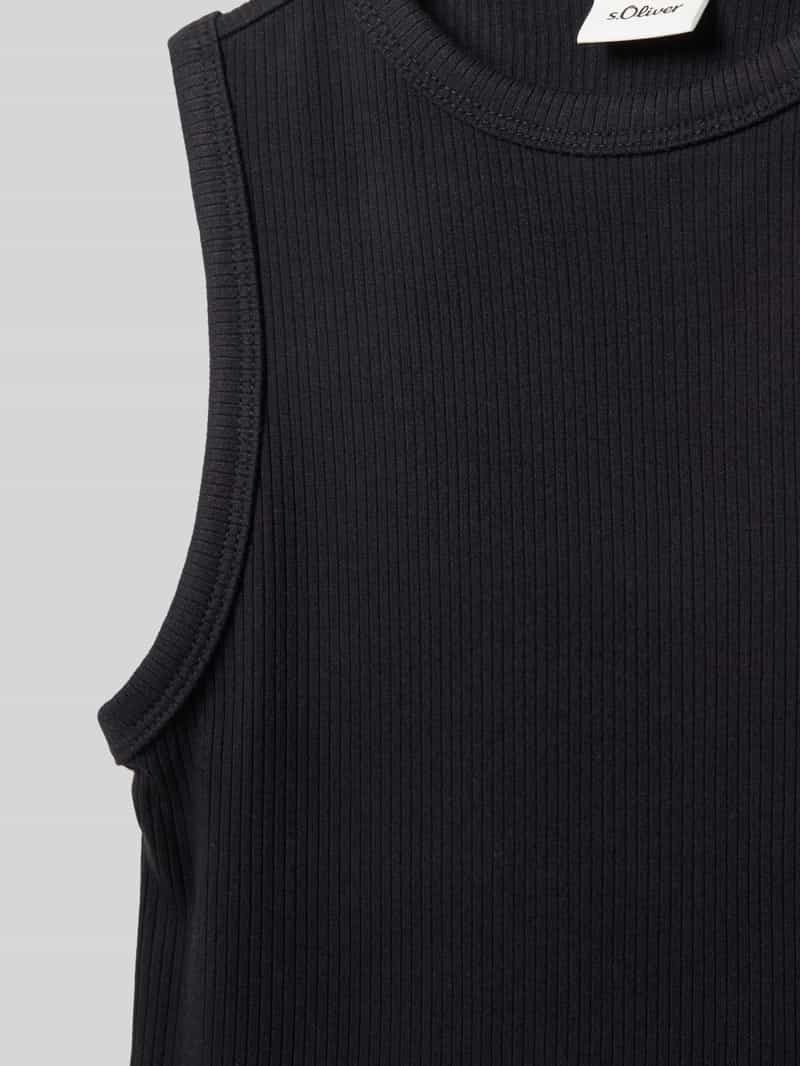 s.Oliver RED LABEL Regular fit tanktop van katoeviscosemix in riblook