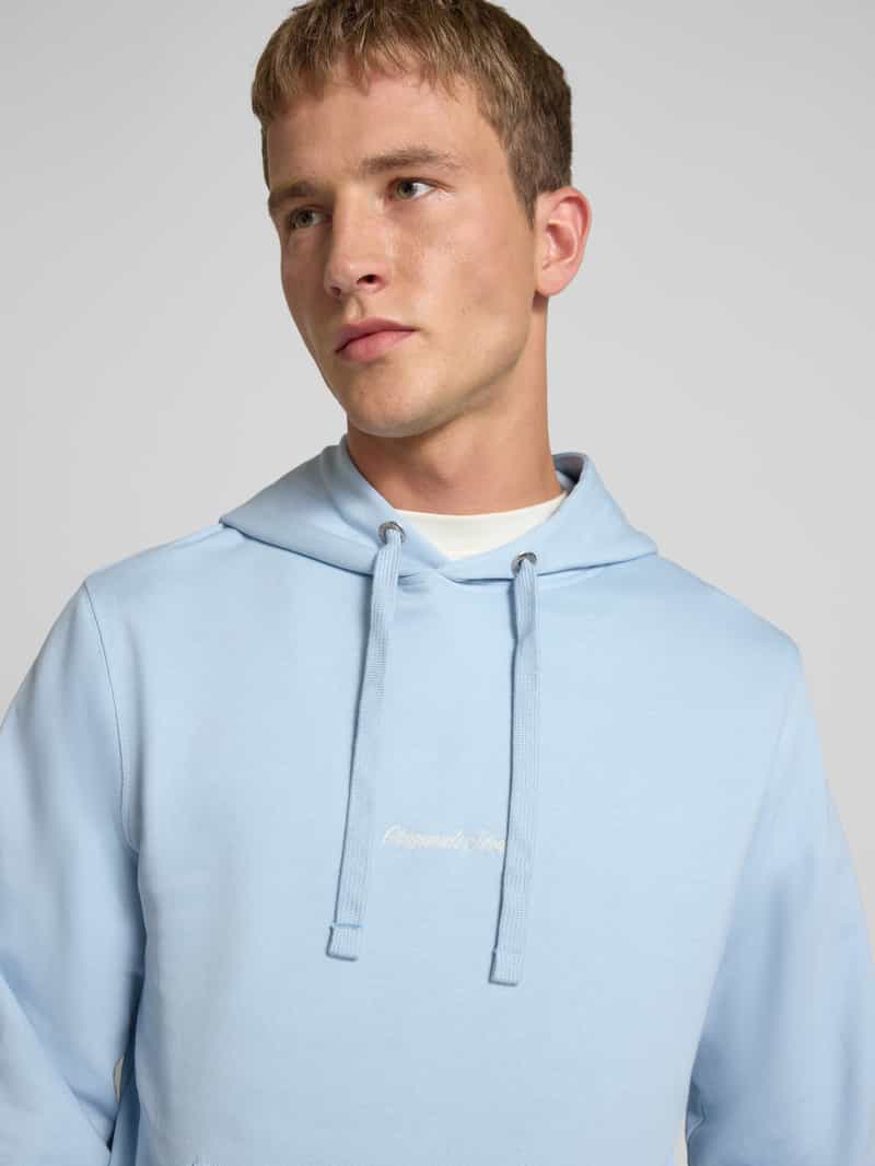 jack & jones Hoodie met kangoeroezak en labelstitching