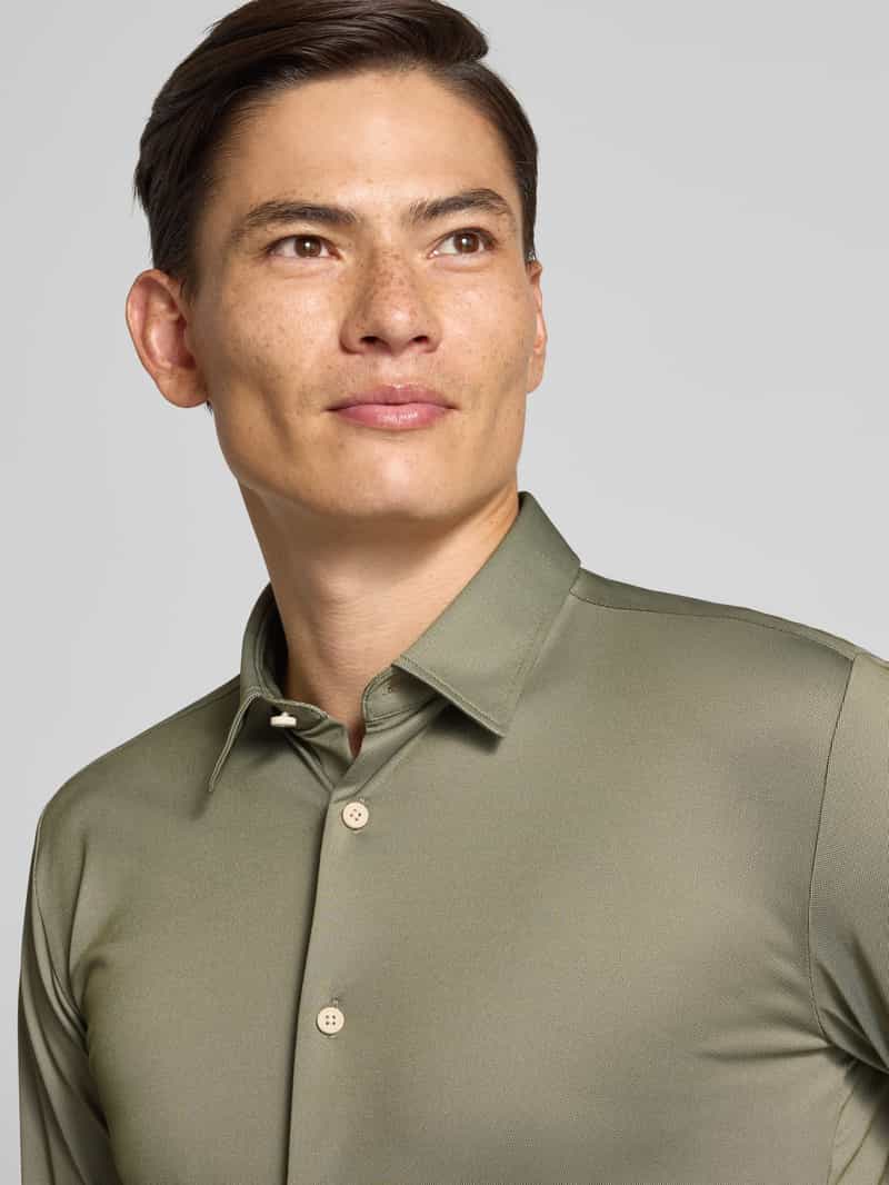 Boss Slim fit zakelijk overhemd van ademend materiaal