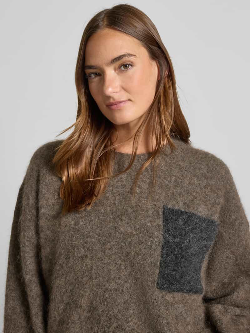 MOS MOSH Gebreide pullover van mohairmix model 'Alila'