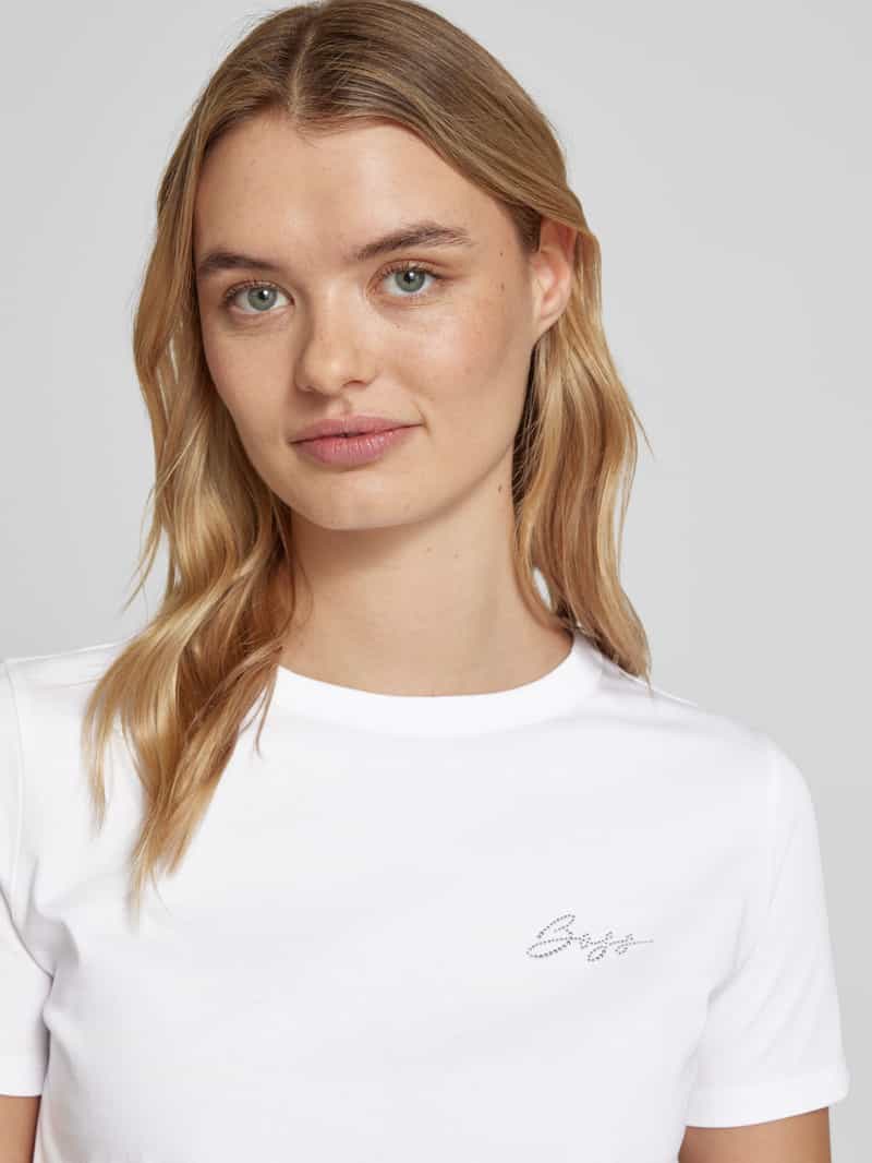 Boss Orange T-shirt met labeldetail model 'Elogo'