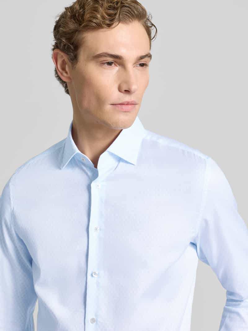 seidensticker Slim fit zakelijk overhemd van katoen met kentkraag