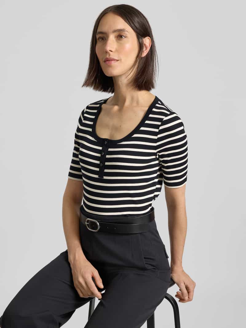 Lauren Ralph Lauren T-shirt met knoopsluiting model 'CHADIA'