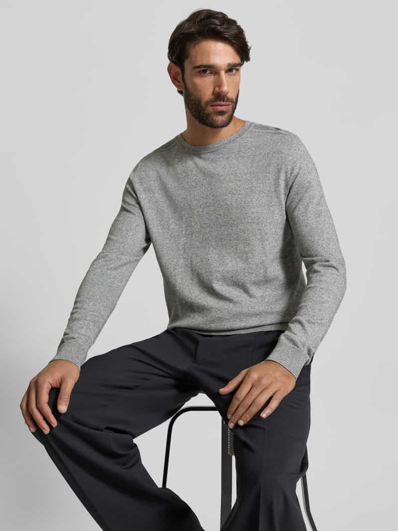 Selected Homme Regular fit gebreide pullover van puur katoen model 'BERG'