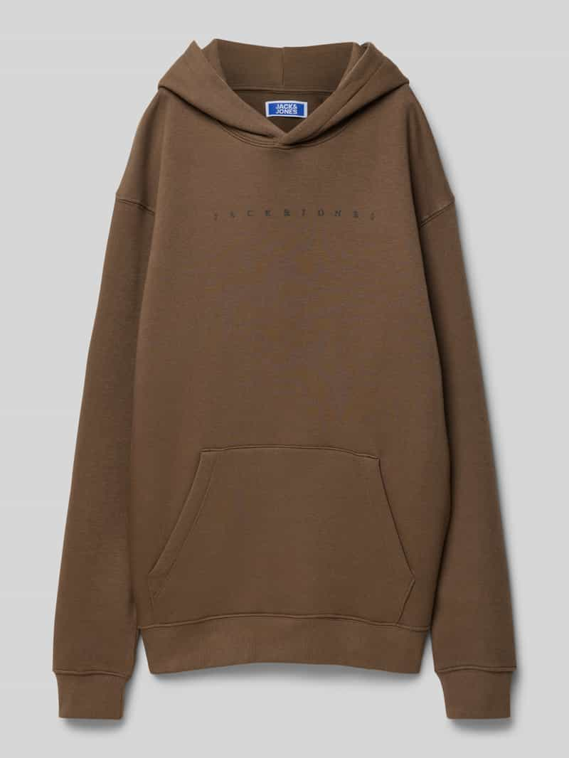 jack & jones Hoodie van viscose met kangoeroezak