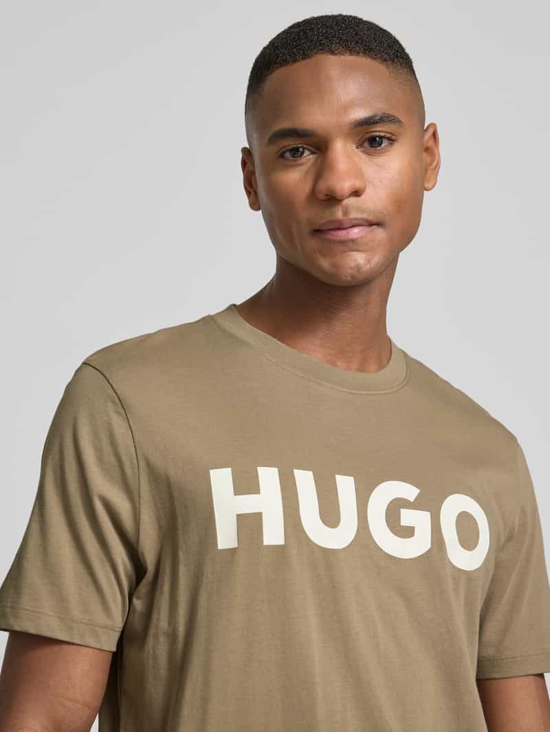 HUGO T-shirt met labelprint model 'DULIVIO'
