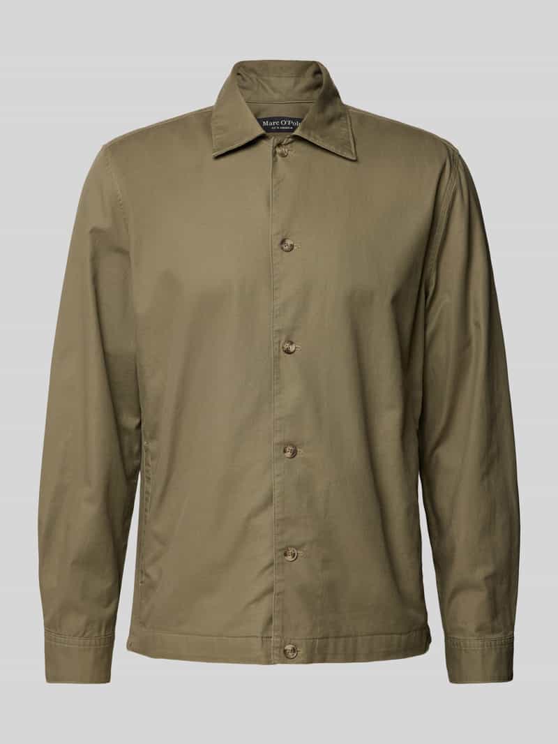 Marc O'Polo Loose fit overshirt van een mix van katoen en linnen