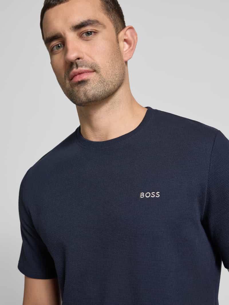 Boss T-shirt met labelstitching