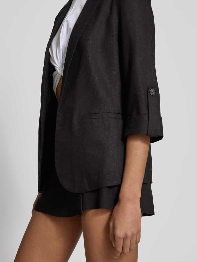Only Loose fit blazer van een mix van viscose en linnen model 'CARO'