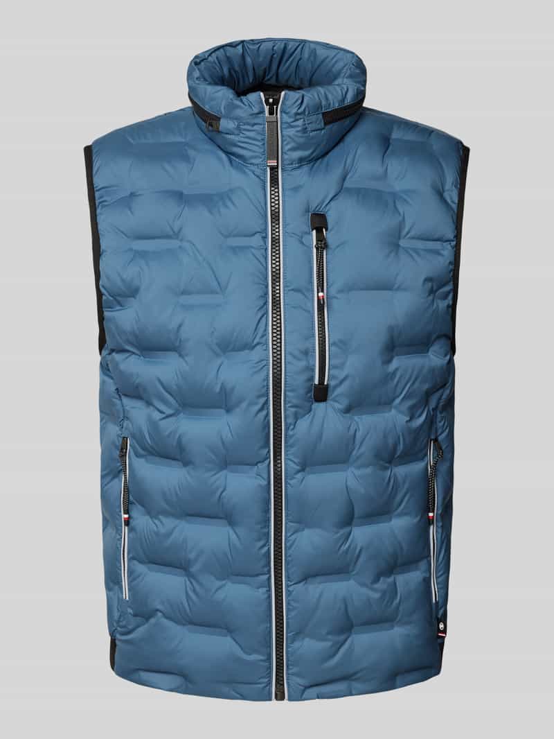 Tom Tailor Regular fit bodywarmer met opbergvak voor capuchon in de kraag