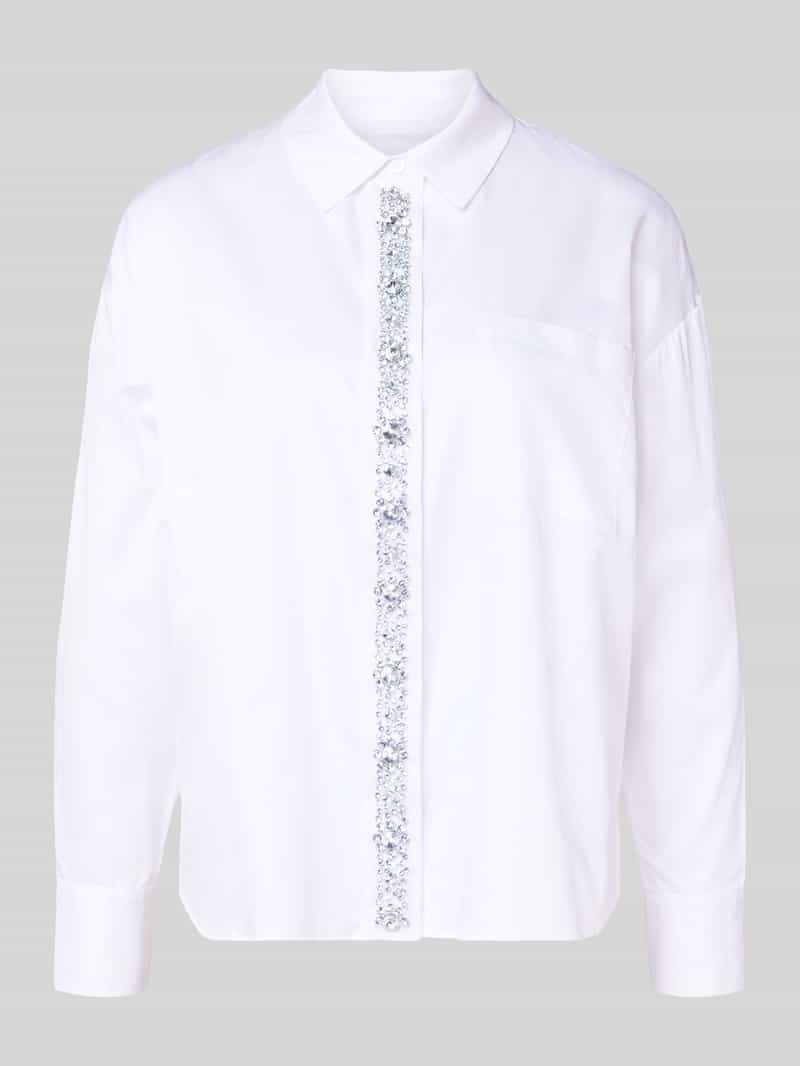 Rich & Royal Relaxed fit overhemdblouse met strass-steentjes