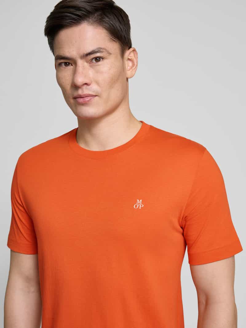 Marc O'Polo Regular fit T-shirt van puur katoen met logoprint