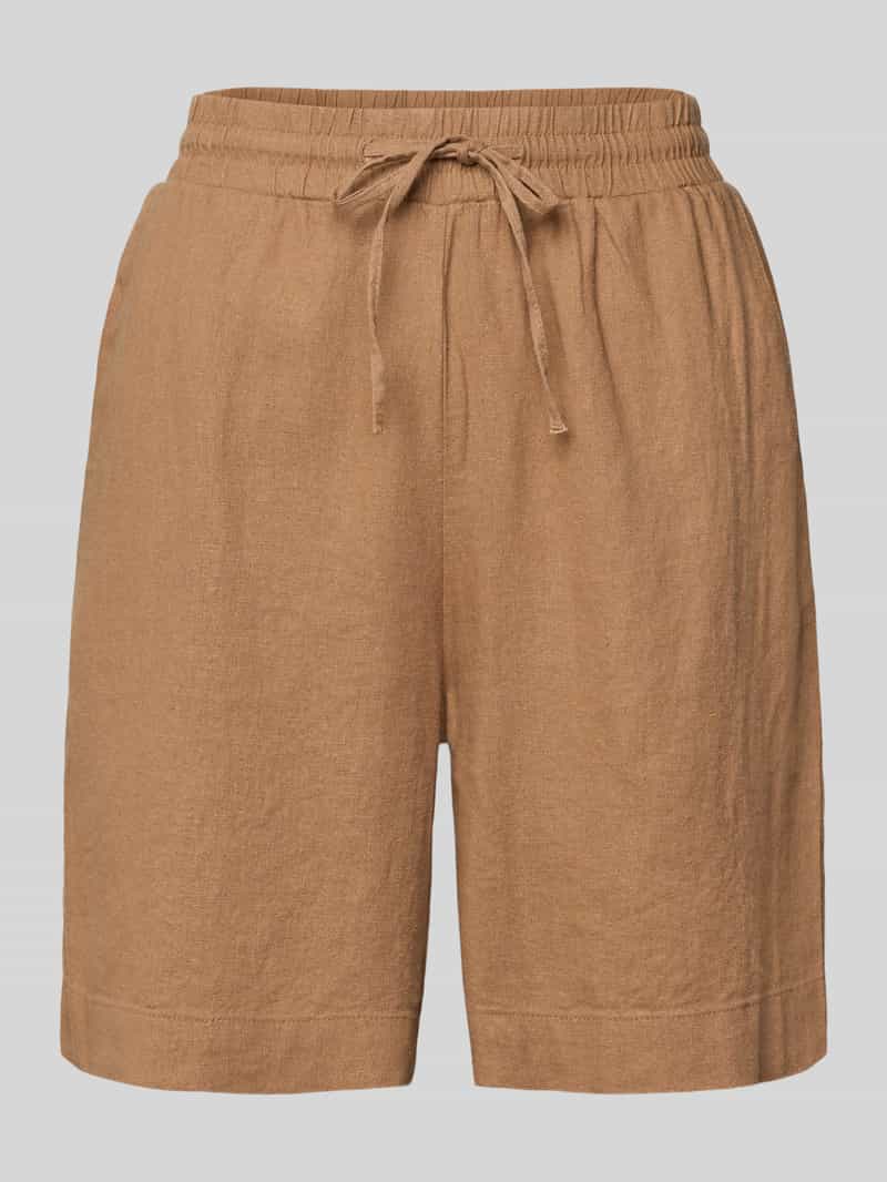 FREE QUENT Relaxed fit linnen bermuda met tunnelkoord model 'Lava'