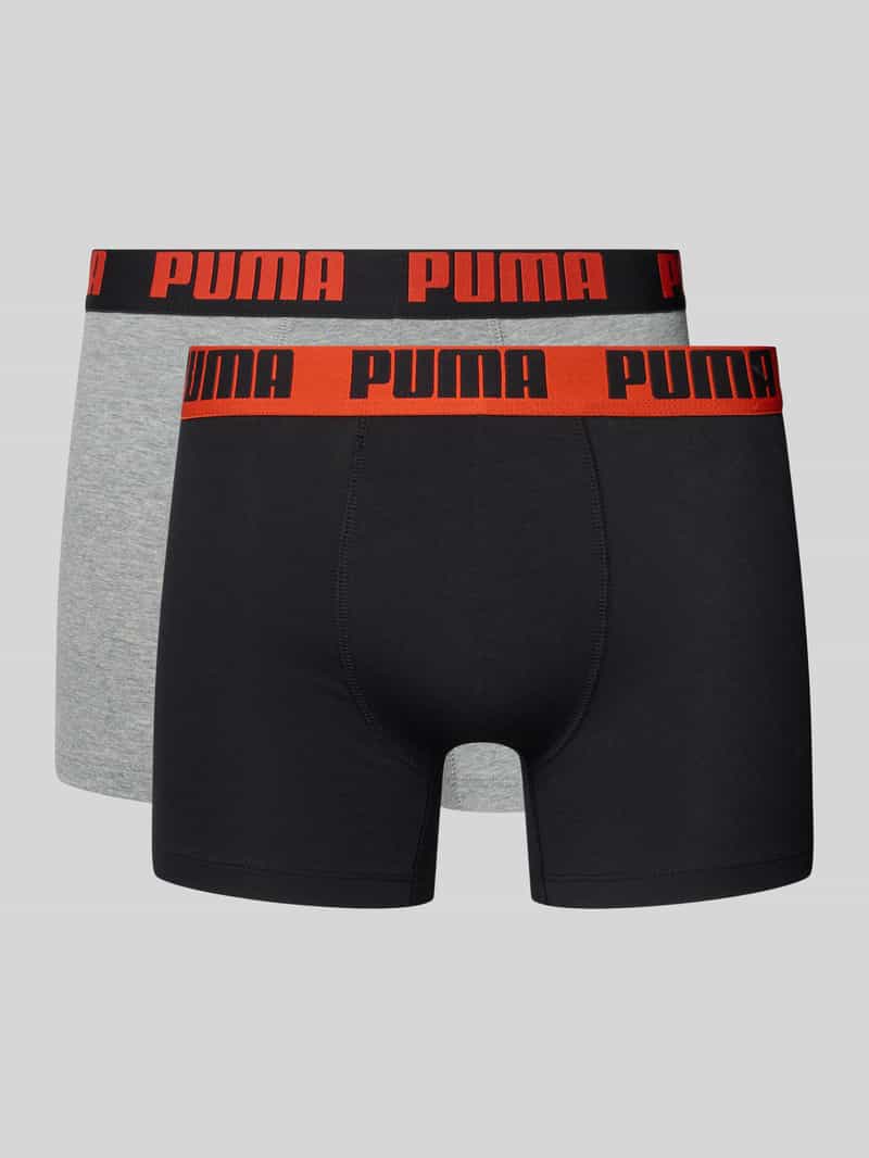 Puma Boxershort met elastische logo in band in een set van 2 stuks