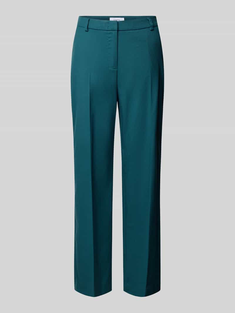 Comma Stoffen broek met vouw en Franse steekzakken