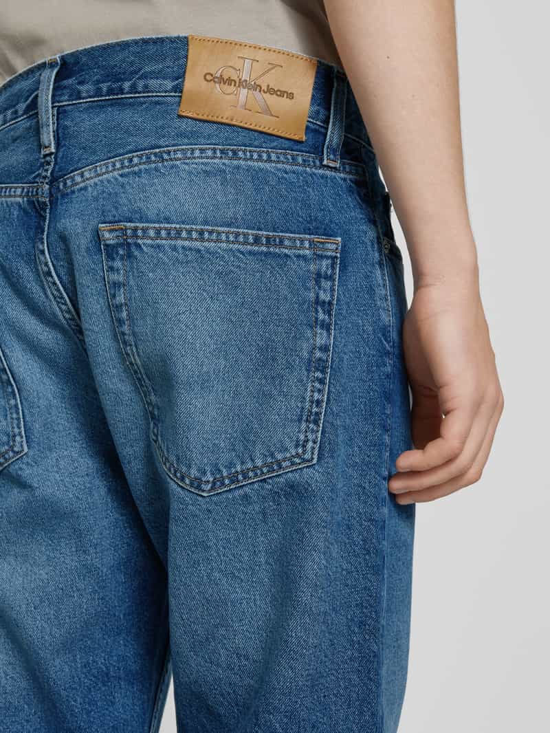 Calvin Klein Jeans Straight leg jeans met labeldetail