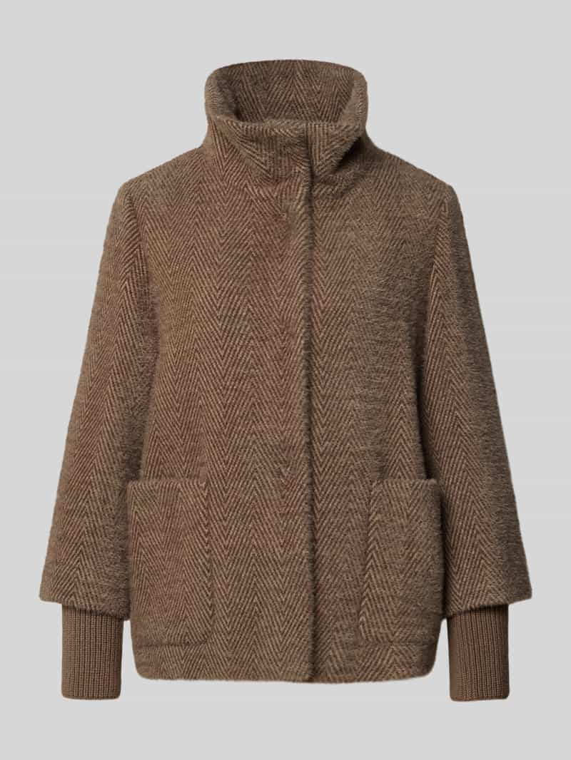 S.Oliver BLACK LABEL Regular teddy- imitatiebontjack met opstaande kraag