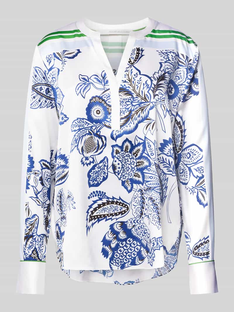 herzensangelegenheit Zijden blouse met V-hals