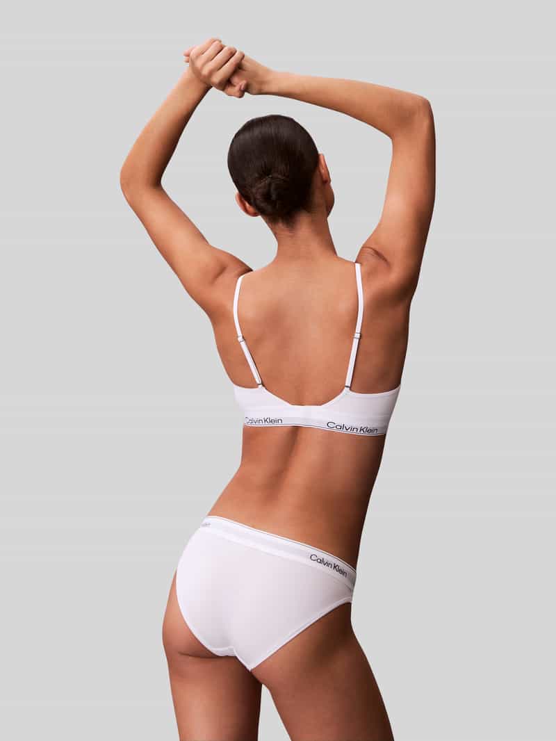 Calvin Klein Balconette-bh met logo-stitching wit, foto 2